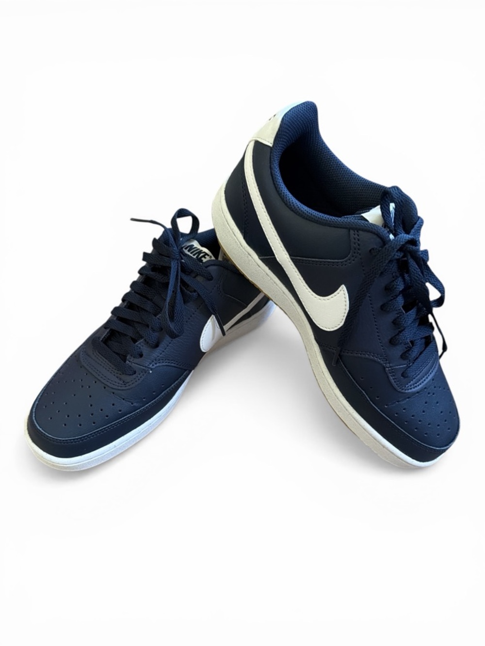 Nike Men’s  Court Vision Low Navy and White  Sneakers